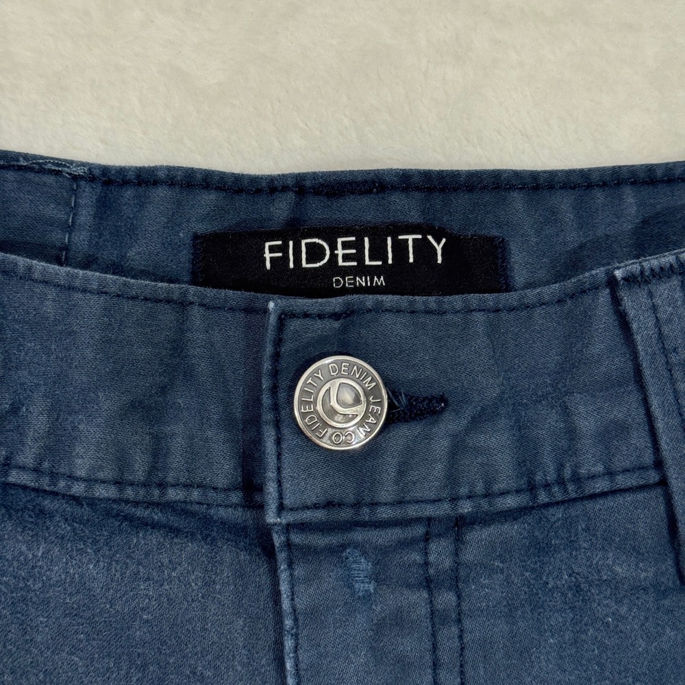 Fidelity Denim Pants Mens 31 Navy Blue Slim Straight Stretch Made in USA Chino - Picture 3 of 14